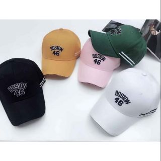 พร้อมส่ง หมวกเบสบอล BOSTON 46 cap style ,Unisex หมวกแก๊ปสไตล์ หมวกแก๊ปแฟชั่นสไตล์เกาหลี