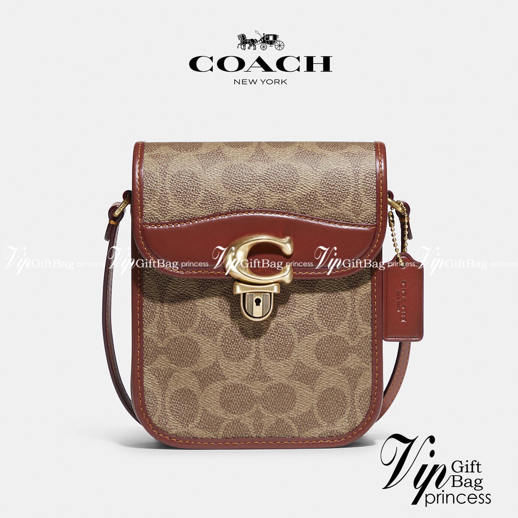 COACH TALL STUDIO CROSSBODY IN SIGNATURE CANVAS พร้อมส่งที่ไทย ภาพสินค้าถ่ายจากงานขายจริง ใช้งานต่าง