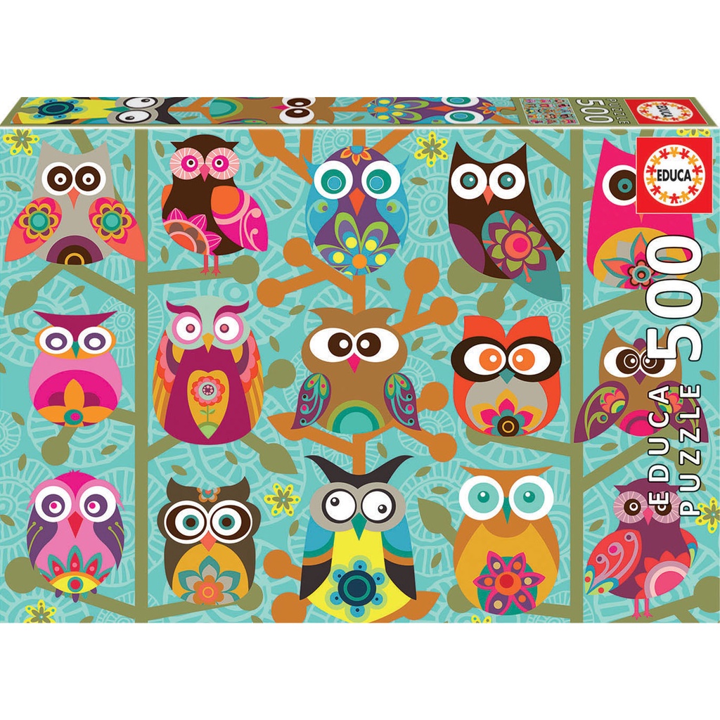 จิ๊กซอว์ Educa - Owls  500 piece  (ของแท้  มีสินค้าพร้อมส่ง)