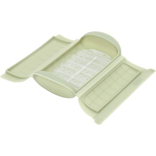 Direct from Japan Lekue SteamCase Soft Green with Tray Microwave Cooking Steamer Silicon Steamer Lekue [Authorized Japanese Distributor