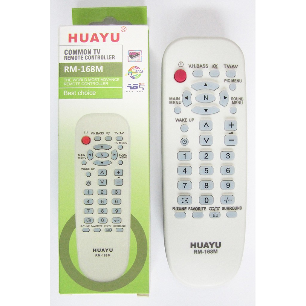 HUAYU REMOTE CONTROL รีโมทคอลโทรลฮัวยูใช้สำหรับทีวี  RM-168M