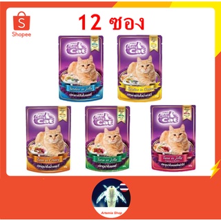 12 ซอง อาหารแมว ซอง 80g. Catty Cat