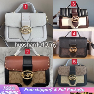 Outlet ส่วนลด🌈 Coach 6192 6504 6503 6015 C0468 Georgie กระเป๋าบุรุษไปรษณีย์ กระเป๋าย้อนยุคอเนกประสงค์หนึ่งไหล่คร่อมกระเ