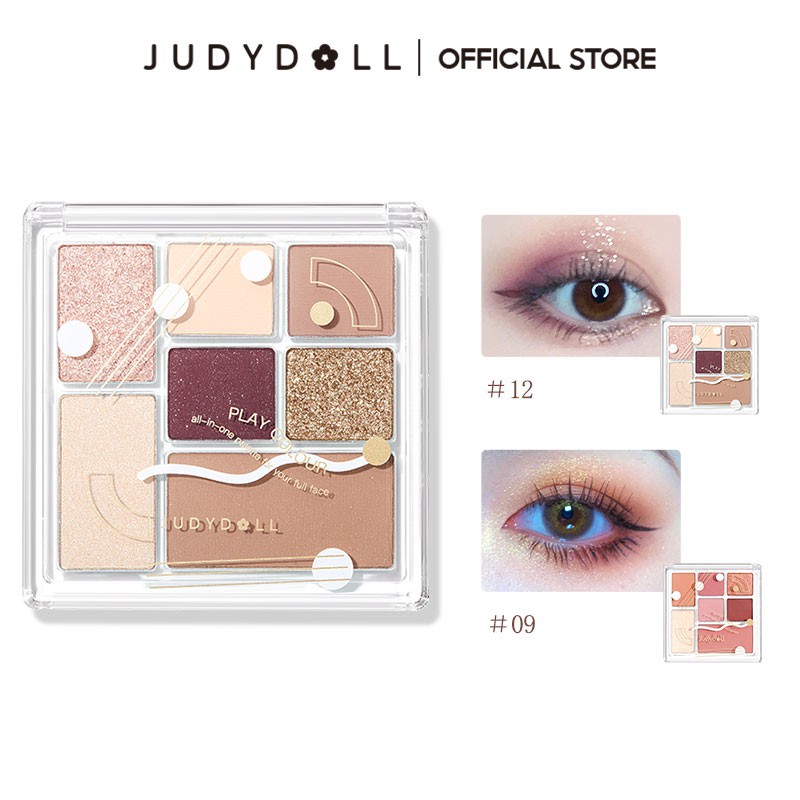 ขายดี Judydoll Play พาเลท ตลับเดียวครบ อายแชโดว์ บลัชออน คอนทัวร์ ไฮไลท์ All-in-one #8