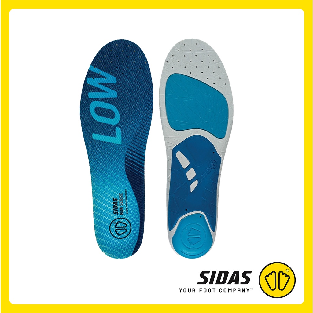 SIDAS 3Feet® RUN Sense LOW แผ่น Insole นักวิ่ง 'เท้าแบน'