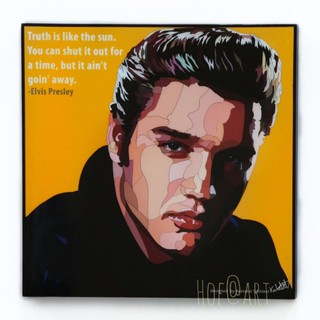 Elvis Presley เอลวิส เพรสลีย์ ราชา เพลง ร็อกแอนด์โรล์ ตำนาน รูปภาพ​ติดผนัง pop art กรอบรูป คำคม แต่งบ้าน ของขวัญ รูปภาพ