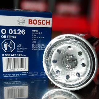 ไส้กรองน้ำมันเครื่อง BOSCH Honda ทุกรุ่น 0126