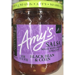 เอมี่ส์ซัลซ่าถั่วดำข้าวโพด 496ก Amys Black Bean&amp;Corn Salsa496g