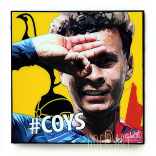 Dele Alli เดเล่ อัลลี่ Tottenham Hotspur ท็อตแนม ฮ็อตสเปอร์ #COYS สเปอร์ รูปภาพ​ติด​ผนัง​ pop art ฟุตบอล​ กรอบรูป​​