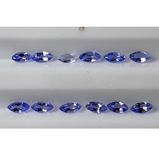 1.95 ct แทนซาไนท์ แท้ ธรรมชาติ มาร์ควิส 12 pcs Natural Tanzanite Marquise Shape Loose Gemstone For Fine Jewelry