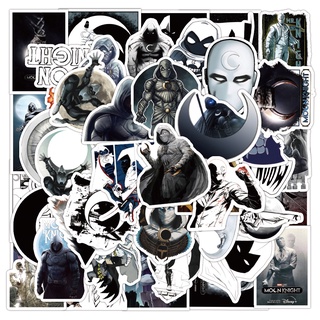 Y&amp;P| ชุดสติ๊กเกอร์ Moon Knight มาร์เวล กราฟฟิตี้ แบบกันน้ำ, 50 แผ่น/ชุด