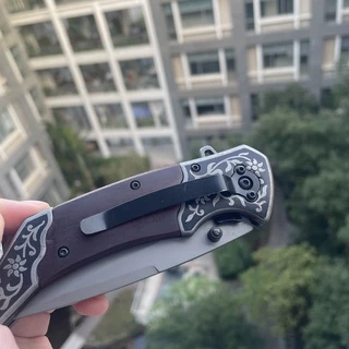 Browning มีดพับ ยาว23cm แข็งแรงทนทาน ใช้ดี คมๆ มีน้ำหนัก ด้ามมีลายสวยงาม High hardness folding knife