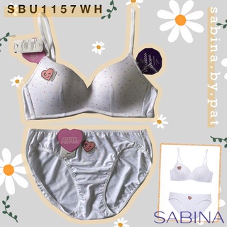 Sabina เซตชุดชั้นใน รุ่น Pretty Perfect รหัส SBU1157WH+SUU1157WH สีขาว