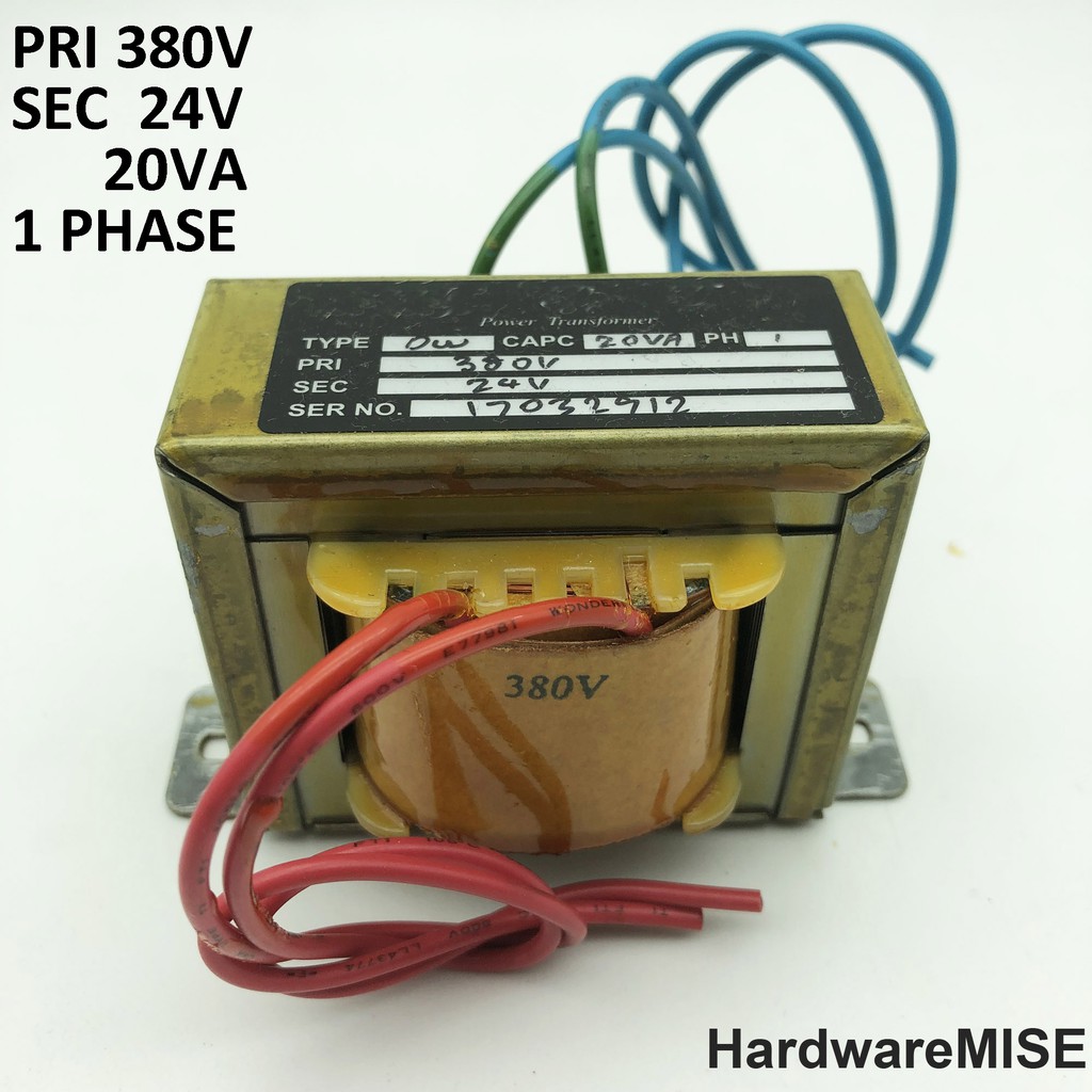 แชสซีติดตั้งหม้อแปลงไฟฟ้า Adaptor 380V 24v 20VA 800ma เฟสเดียว