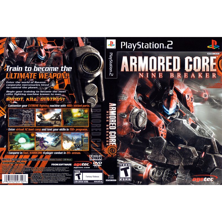 ARMORED CORE NINE BREAKER [PS2 US : DVD5 1 Disc]