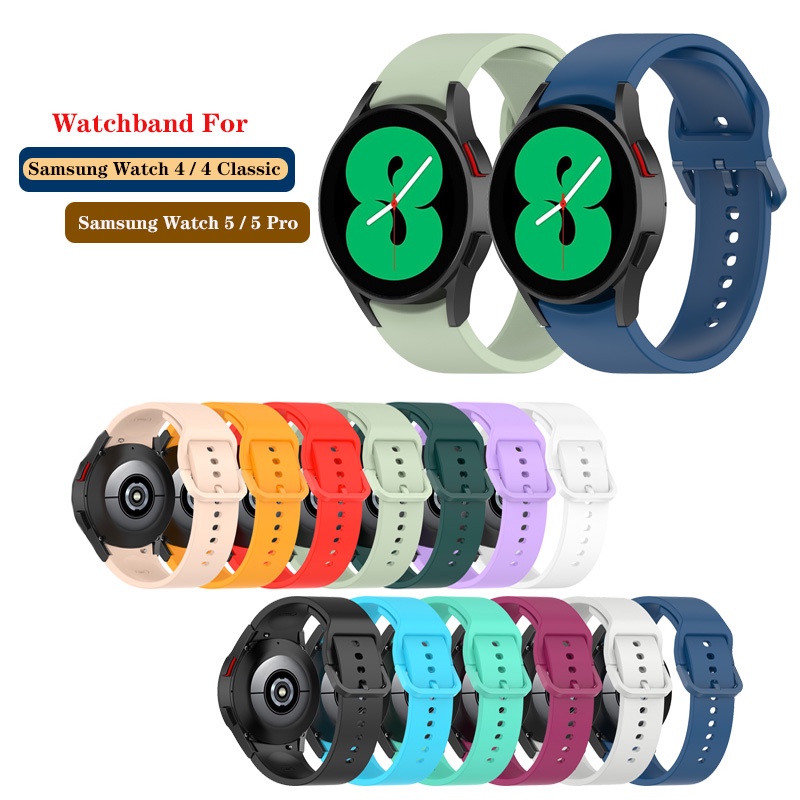 สายนาฬิกาซิลิโคนสร้อยข้อมือสําหรับ Samsung Galaxy Watch4 40 มม.44 มม./คลาสสิก 42 มม.46 มม./นาฬิกา 5 pro 6 7 FE