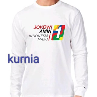 เสื้อยืดแขนยาว ลาย Combed 30S JOKOWI AMIN INDONESIA