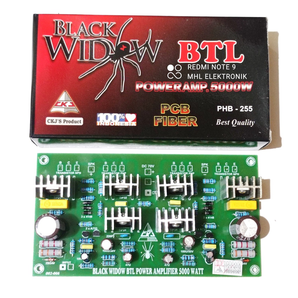 5000w BTL Black Widow PHB-255 CKJ ชุดไดร์เวอร์เพาเวอร์แอมป์