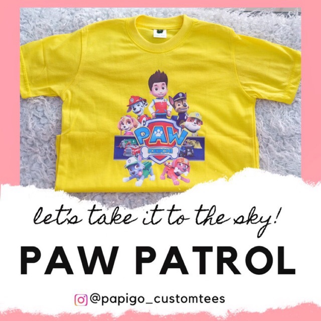 เสื้อผ้า ลาย paw patrol แบบกําหนดเอง