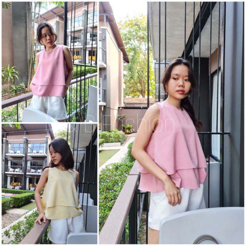 เสื้อฮานาโกะระบายชาย ทรงพริ้วพริ้วสวยพริ้วไสว 150฿