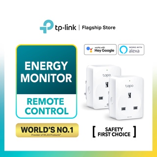 Tp-link Mini Smart Wifi Socket &amp; Plug (รองรับการตรวจสอบพลังงาน, รีโมท / การควบคุมด้วยเสียง, Google / Lexa) Tapo P110 (2 แพ็ค)