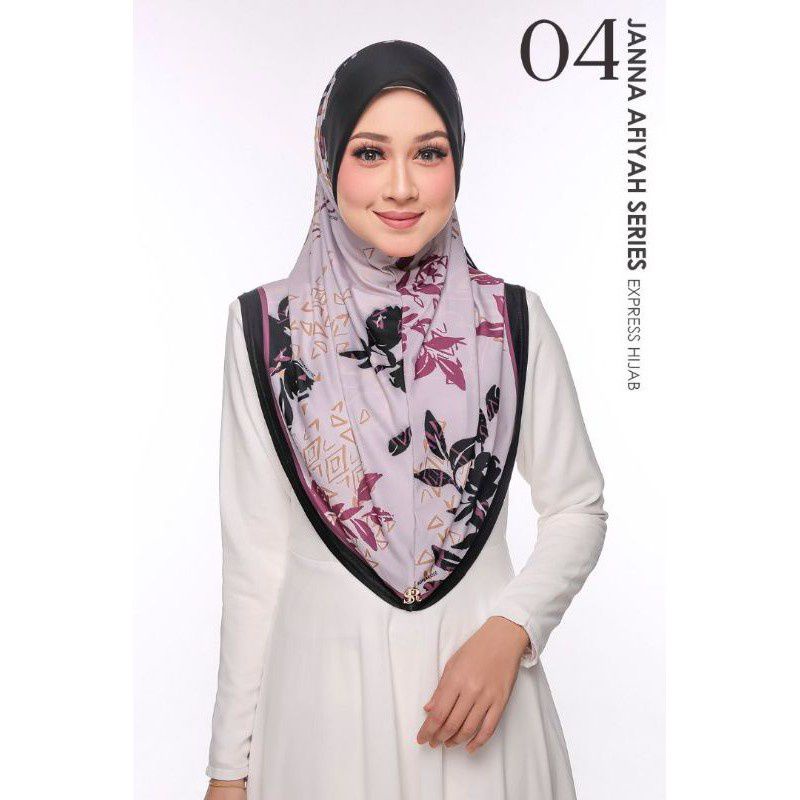 SOFEAROSE BLACK AURORA INSTANT EXPRESS HIJAB JANNA AFYAH SERIES
