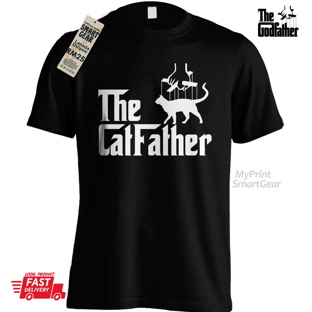 ใหม่ เสื้อยืด พิมพ์ลาย The Catfather Cat Parody The Godfather Film Hollywood Netflix สําหรับผู้ชาย WQER24033