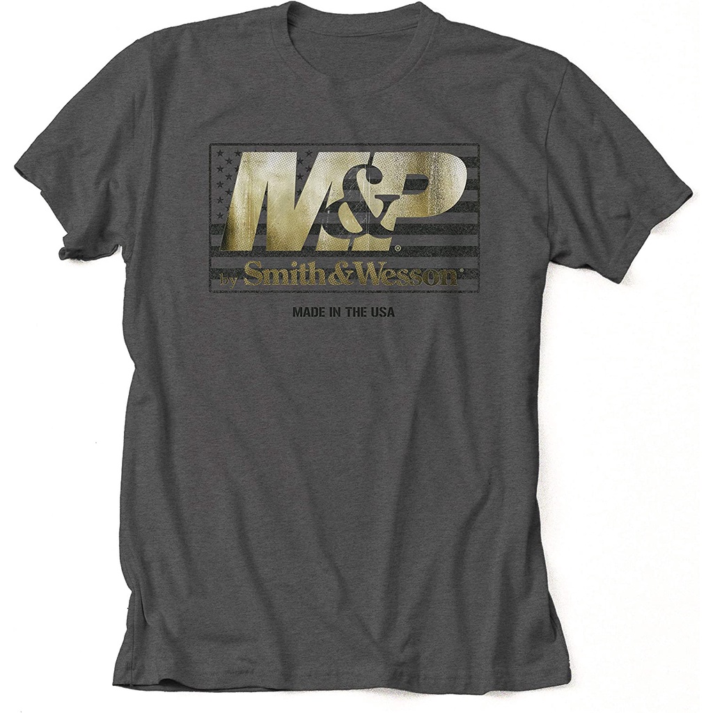 เสื้อยืด พิมพ์ลาย Smith & Wesson by M&P Mens Made in The USA แฟชั่นฤดูร้อน สําหรับผู้ชาย