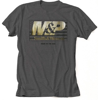 เสื้อยืด พิมพ์ลาย Smith &amp; Wesson by M&amp;P Mens Made in The USA แฟชั่นฤดูร้อน สําหรับผู้ชาย