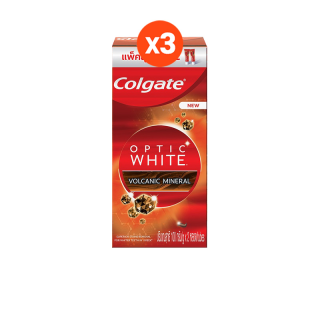 Colgate คอลเกตยาสีฟัน อ๊อฟติค ไวท์ โวลคานิค มิเนอรัล 100 กรัม แพคคู่x3 (รวม 6 หลอด) ช่วยให้ ฟันขาว อย่างเป็นธรรมชาติ