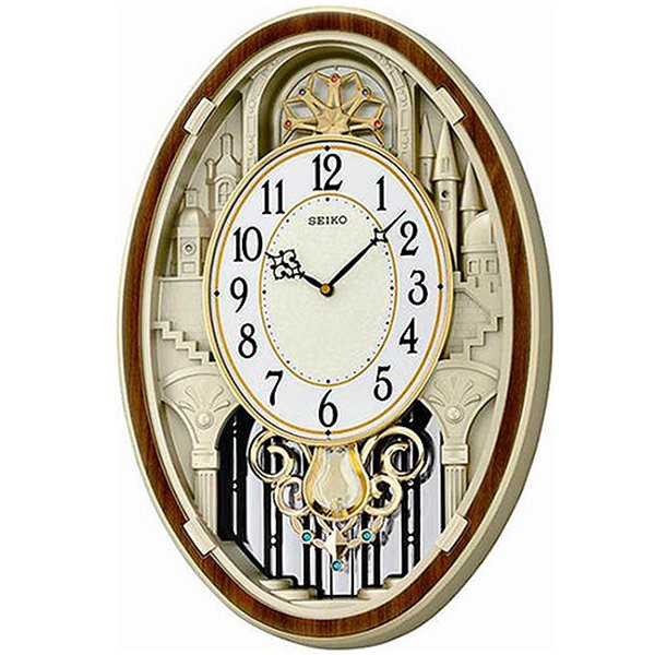 SEIKO Melodies in Motion‏ clock รุ่น QXM280B นาฬิกาแขวนหรูหรา สไตล์ยุโรป