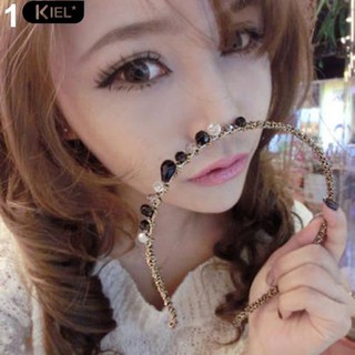 ※แฟชั่นที่ไม่สม่ำเสมอ Rhinestone แถบคาดศีรษะ Barrette Hairpin Clip Hair Decor