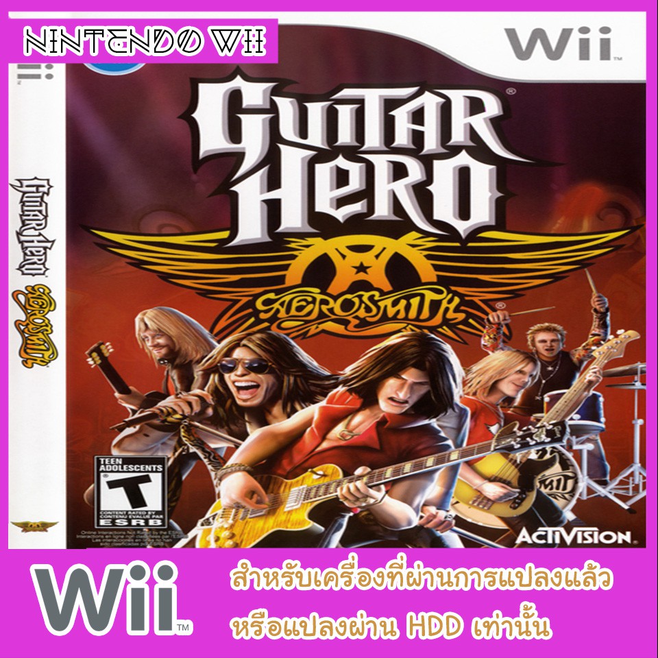 แผ่นเกมส์ wii Guitar Hero Aerosmith Shopee Thailand