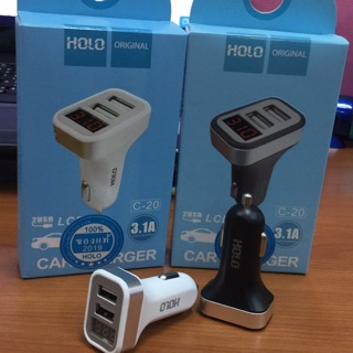 HOLO รุ่นC-20 ที่ชาร์จในรถยนต์ USB 2ช่อง Car Charger 3.1A