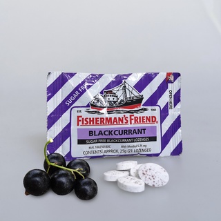 FISHERMANS FRIEND Sugar Free Blackcurrant ม่วง ฟิชเชอร์แมน รสแบล็กเคอเรน