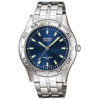 นาฬิกา รุ่น Casio นาฬิกาข้อมือ ผู้ชาย  สายสแตนเลส รุ่น MTP-1243D-2A ( Blue/Silver )