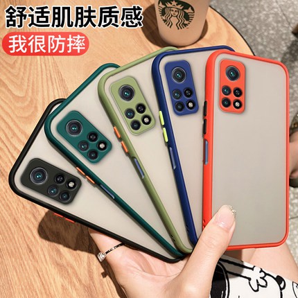 [ส่งจากไทย] Case สำหรับ Xiaomi Mi 10T / 10T Pro เคสโทรศัพท์ เคสกันกระแทก ปุ่มสีผิวด้าน สามารถป้องกันกล้อง
