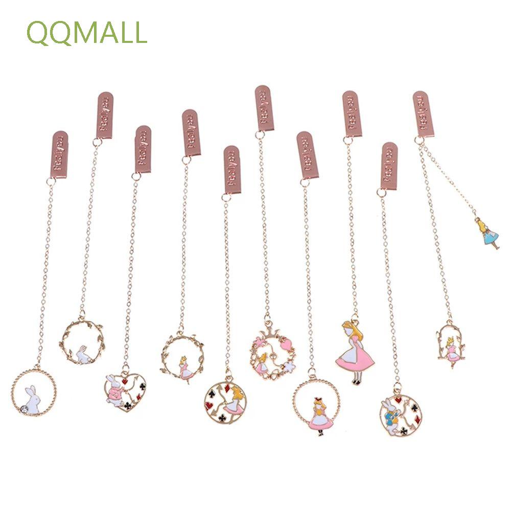 Qqmall คลิปที่คั่นหนังสือโลหะอัลลอยรูปทรงหัวใจเครื่องเขียน 23 ซม. 1 ชิ้น