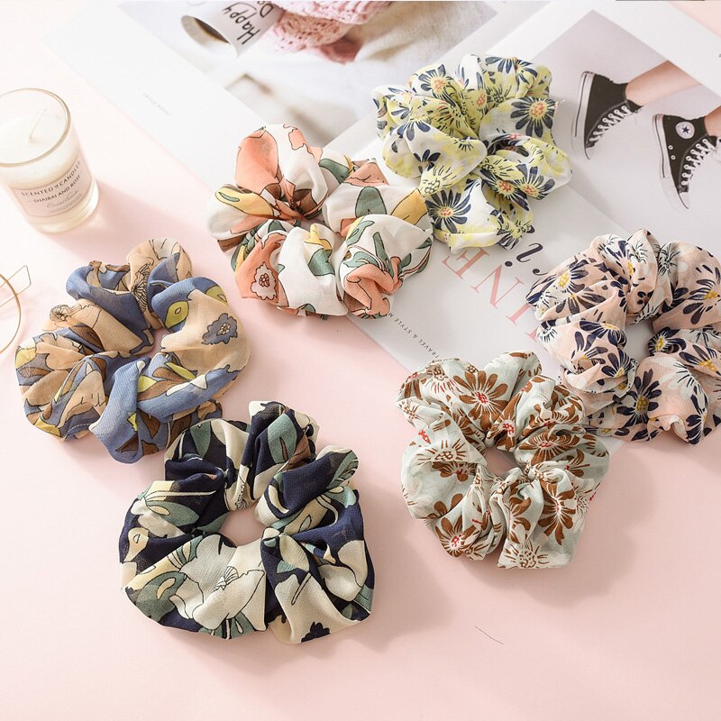 Handmade Cotton Elastic Hair Rubber Bands/Scrunchie Ties main image 0