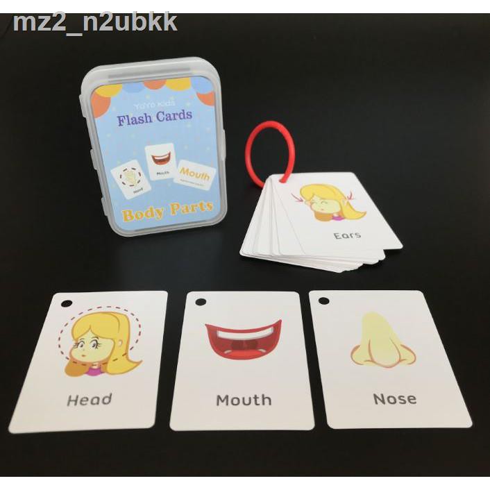 ❈✑**พร้อมส่งในไทย**บัตรคำศัพท์ Flashcards บัตรคำภาษาอังกฤษ เกมส์ทายภาพ การ์ดคำศัพท์ สื่อการเรียนการสอน เสริมพัฒนาการเด็ก