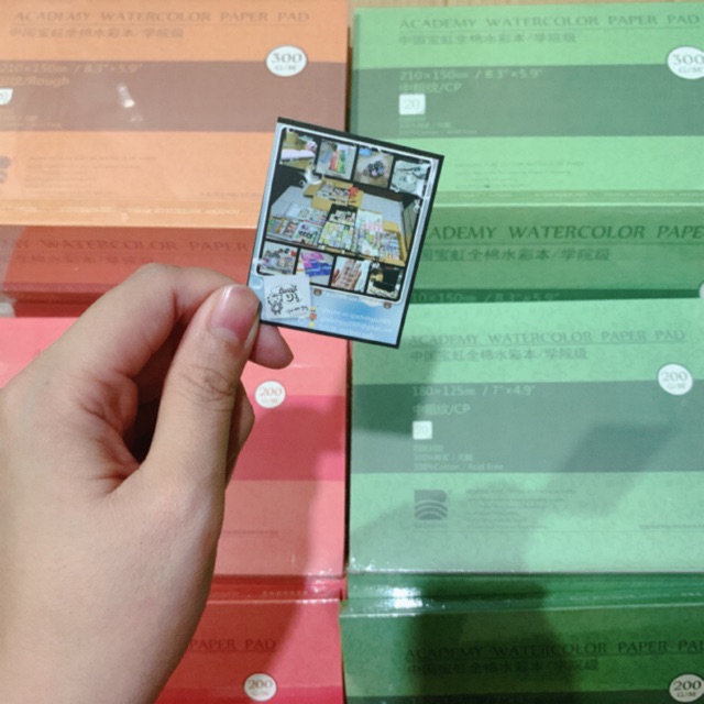 BAOHONG - BAHONG สมุดสีน้ําและกระดาษ 200gsm/ 300gsm Cold/ Hot/ เนื้อหยาบ คอตตอน 100%