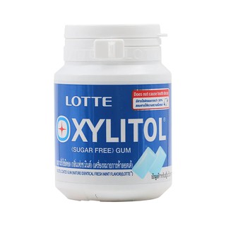 ลอตเต้ไซลิทอลหมากฝรั่งเฟรชมิ้นท์ 58กรัม Lotte Xylitol Gum Fresh Mint 58g.