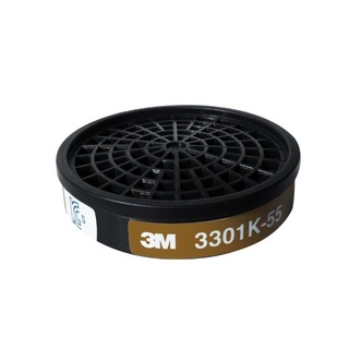 3M ตลับกรองไอระเหยสารตัวทำละลาย ดำ 3M 3301K-55 (ใช้ กับหน้ากาก รุ่น 1200 3200 HF52)