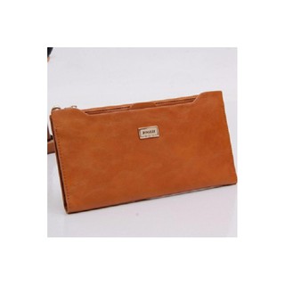 88 กระเป๋าสตางค์ ใส่บัตรผู้หญิงหนังแท้ใบยาว (สีน้ำตาล)Bogesi Wallet-88- Brown