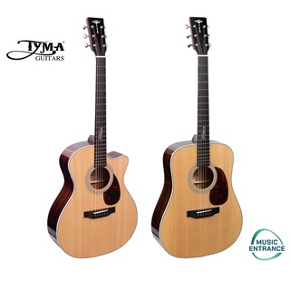 Tyma TD-15 TG-15 All Solid Guitar กีต้าร์โปร่ง พรีเมียม ไทม่า TD15 TG15 ไม้แท้ พร้อมกระเป๋า บุฟองน้ำอย่างดี