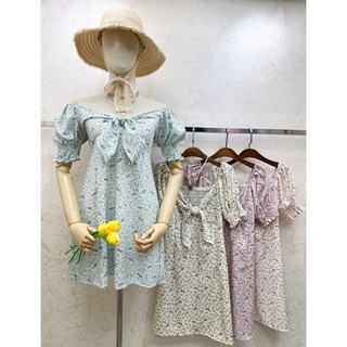 🏷️SALE🎯เดรสมัดอกลายหัวใจเล็ก