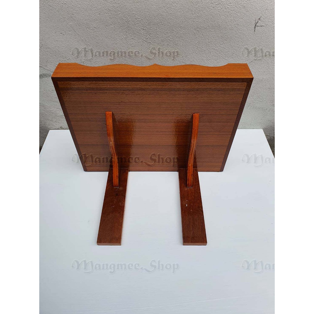 หิ้งพระ หิ้งพระไม้ติดพนัง หิ้งวางพระ หิ้งไหว้บรรพบุรุษ หิ้งวางรูป หิ้งวางเทพ สีแชล๊ก - รูปที่ 3