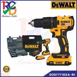 DEWALT รุ่น DCD7771D2A-B1สว่านไร้สาย ไร้แปรงถ่าน พร้อมชุดดอก 109 ชิ้น 20V