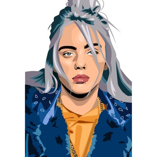 โปสเตอร์ Billie Eilish บิลลี ไอลิช รูปภาพ ภาพถ่าย ตกแต่งบ้าน ตกแต่งผนัง Music Poster โปสเตอร์วินเทจ โปสเตอร์วงดนตรี