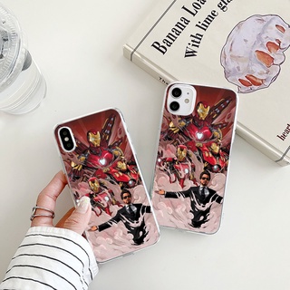 The Avengers iron Man เคสไอโฟน 13 pro max iPhone 14 12 11 promax case 8พลัส 7 8 Plus Se 2020 เคส X Xr Xs Max tpu cover